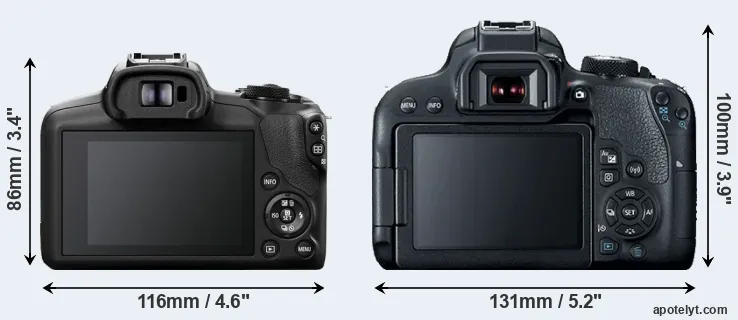 Comparison R100 or T7i rear