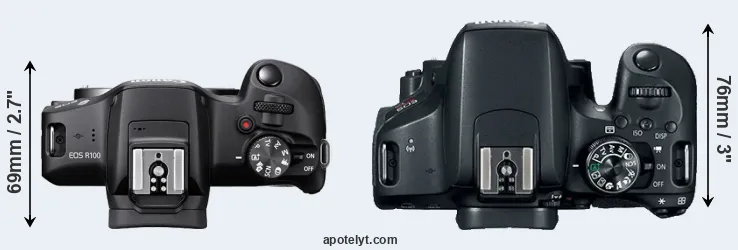 Compare R100 versus T7i top