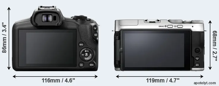 Comparison R100 or X-A7 rear