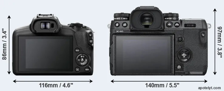 Comparison R100 or X-H1 rear