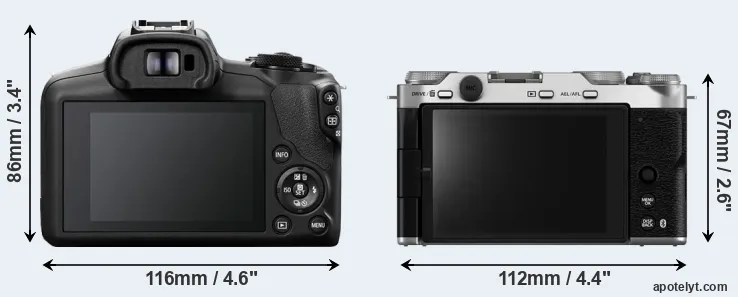 Comparison R100 or X-M5 rear