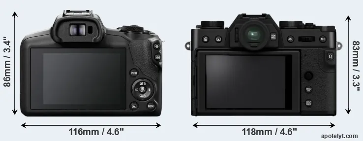 Comparison R100 or X-T30 II rear