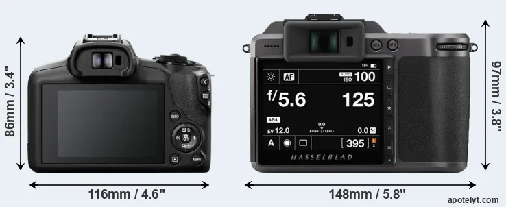 Comparison R100 or X1D II rear
