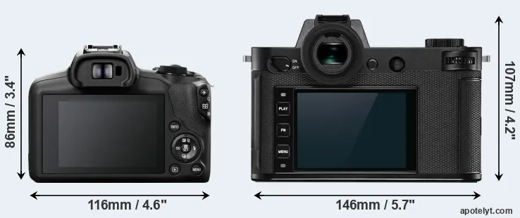 Comparison R100 or Leica SL2 rear