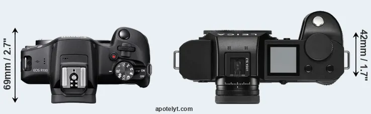 Compare R100 versus Leica SL2 top