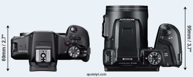 Compare R100 versus B500 top