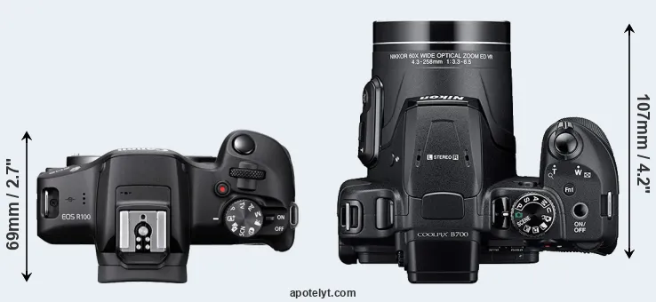 Compare R100 versus B700 top