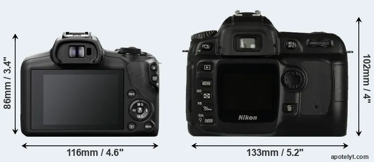 Comparison R100 or D50 rear