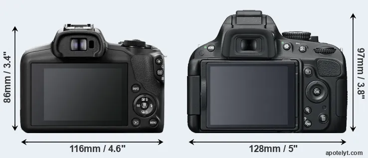 Comparison R100 or D5100 rear