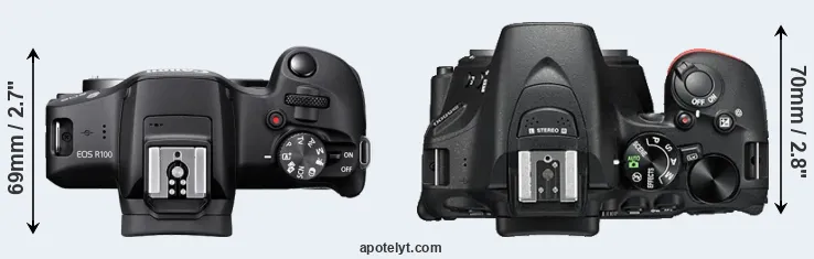 Compare R100 versus D5500 top