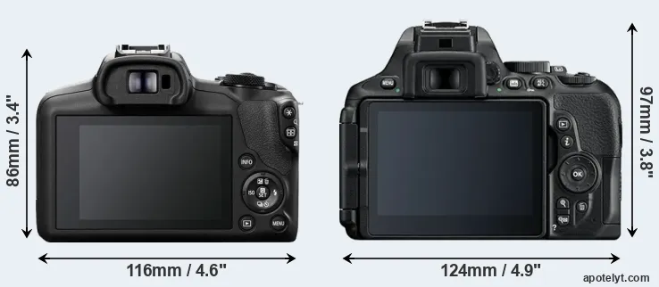 Comparison R100 or D5600 rear