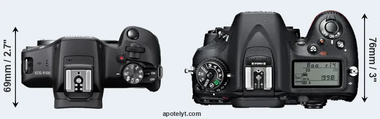 Compare R100 versus D7100 top