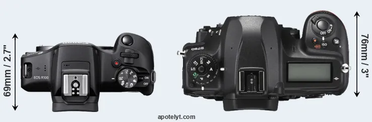 Compare R100 versus D780 top