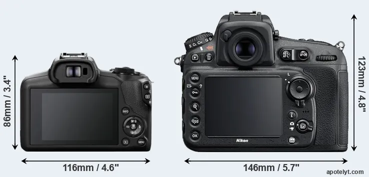 Comparison R100 or D810 rear