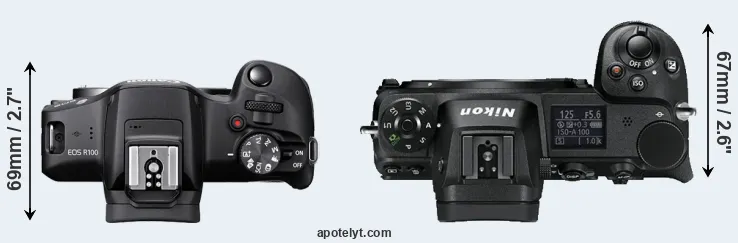 Compare R100 versus Z6 top