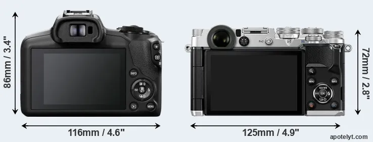 Comparison R100 or PEN-F rear