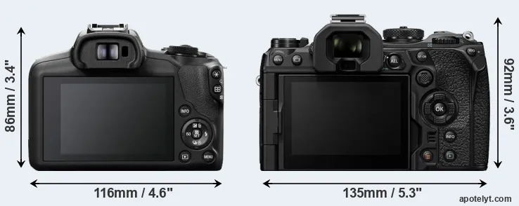 Comparison R100 or OM-1 rear