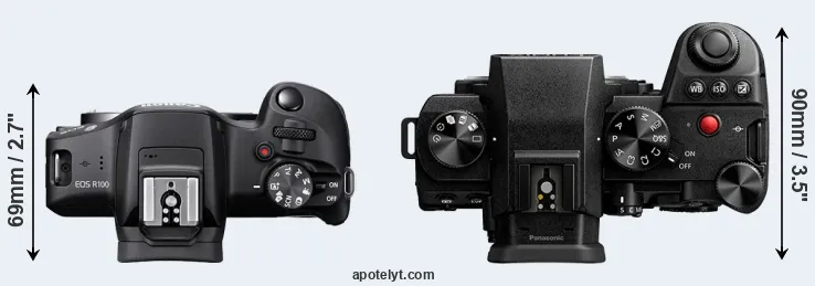 Compare R100 versus S5 II top