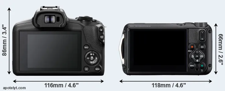 Comparison R100 or WG-8 rear