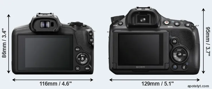 Comparison R100 or A58 rear