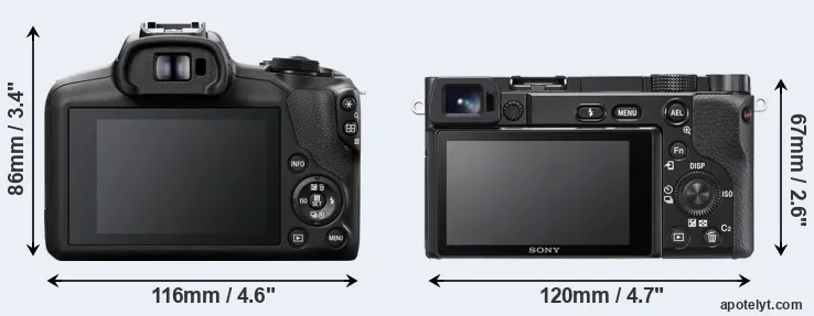 Comparison R100 or A6100 rear