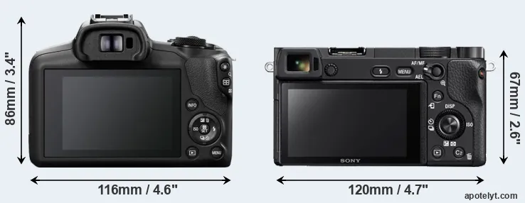 Comparison R100 or A6300 rear