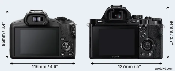 Comparison R100 or A7R rear