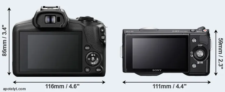 Comparison R100 or NEX-5N rear