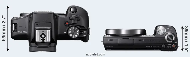 Compare R100 versus NEX-5N top