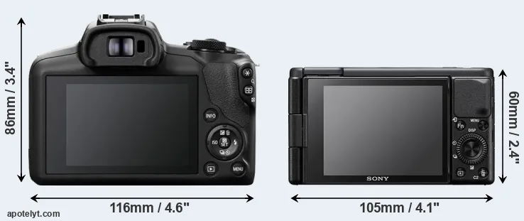 Comparison R100 or ZV-1 rear