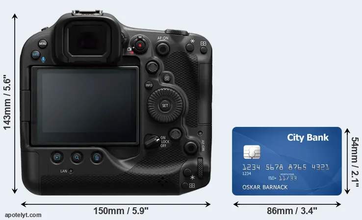 R3 and credit card rear side