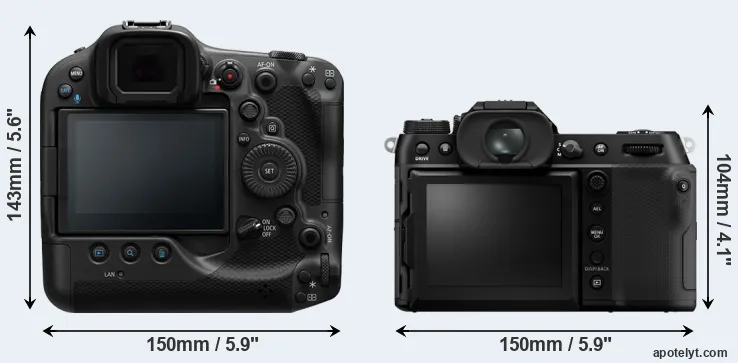 Comparison R3 or GFX 100S II rear