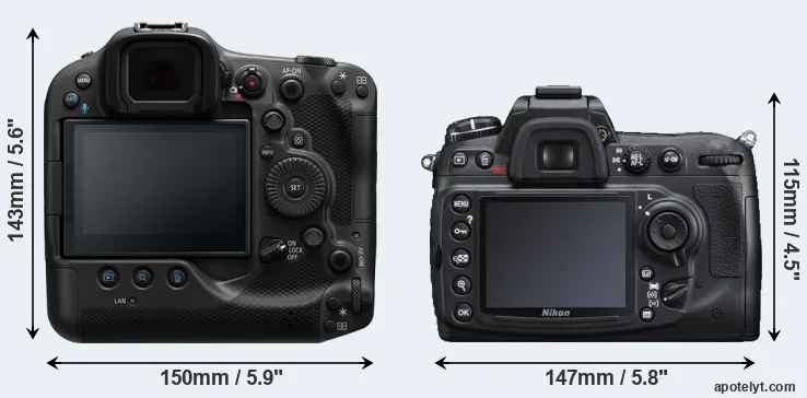 Comparison R3 or D300S rear