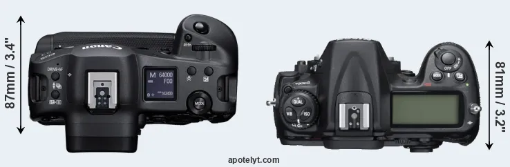 Compare R3 versus D300S top