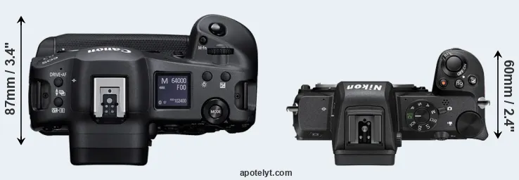 Compare R3 versus Z50 top