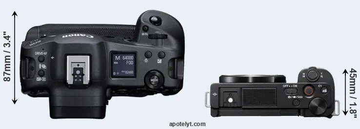 Compare R3 versus ZV-E10 top