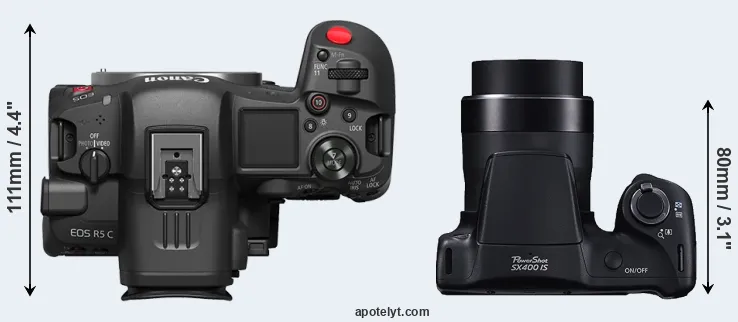 Compare R5 C versus SX400 top