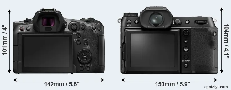 Comparison R5 C or GFX 50S II rear