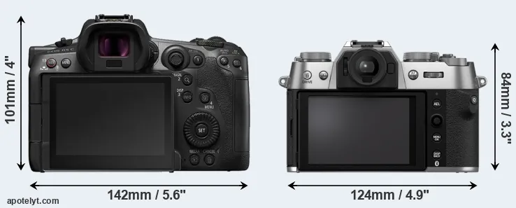 Comparison R5 C or X-T50 rear