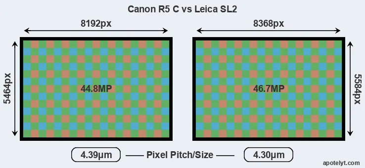 R5 C versus Leica SL2 MP