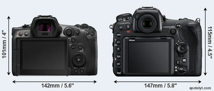 Comparison R5 C or D500 rear