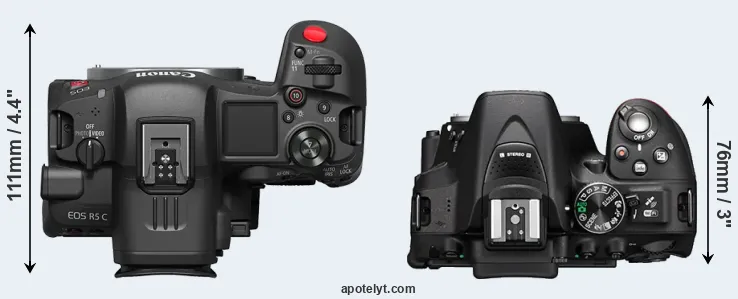 Compare R5 C versus D5300 top