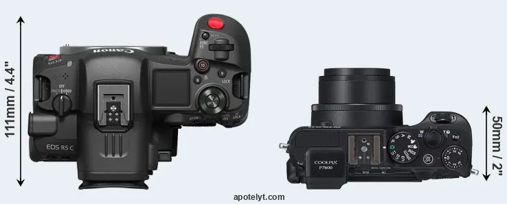 Compare R5 C versus P7800 top