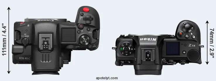 Compare R5 C versus Z6 III top