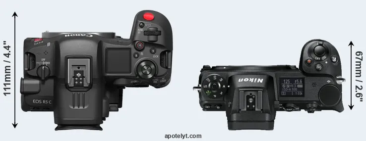 Compare R5 C versus Z6 top