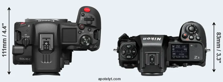 Compare R5 C versus Z8 top