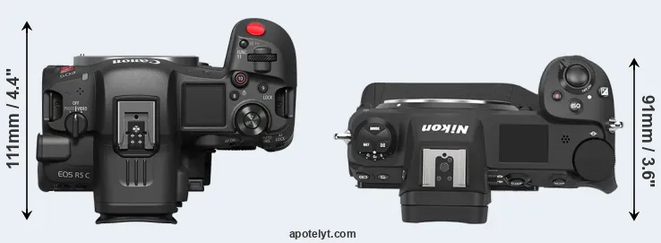 Compare R5 C versus Z9 top