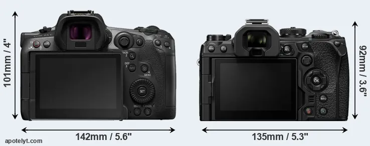 Comparison R5 C or OM-1 rear