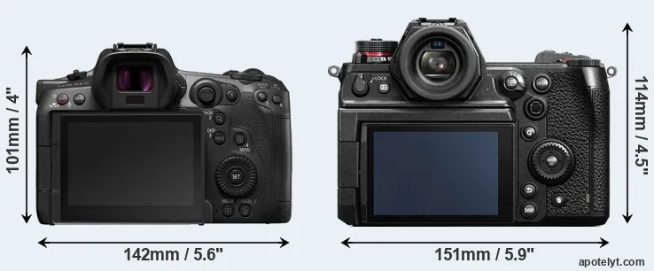 Comparison R5 C or S1H rear