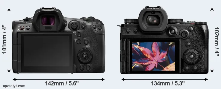Comparison R5 C or S5 II rear